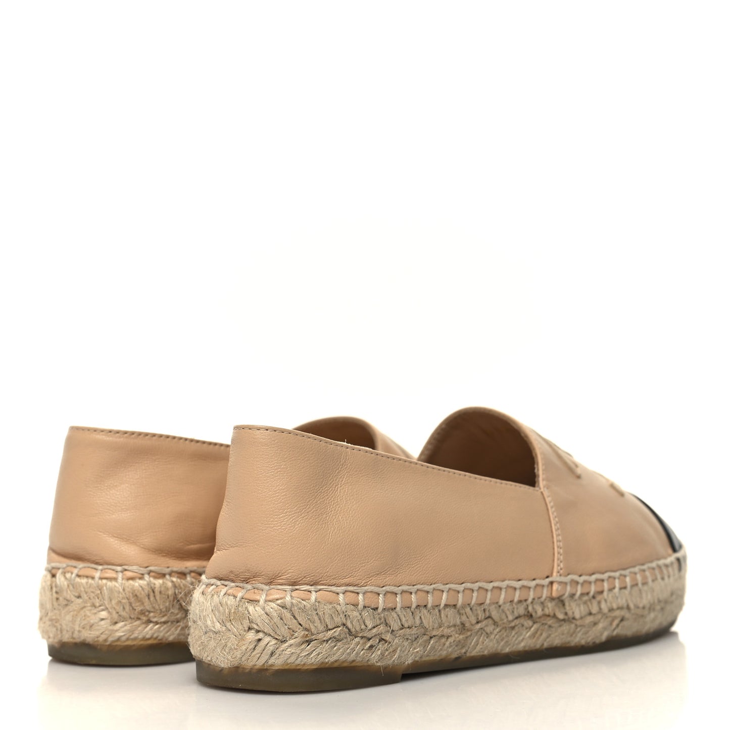 Lambskin CC Espadrilles 36 Beige Black