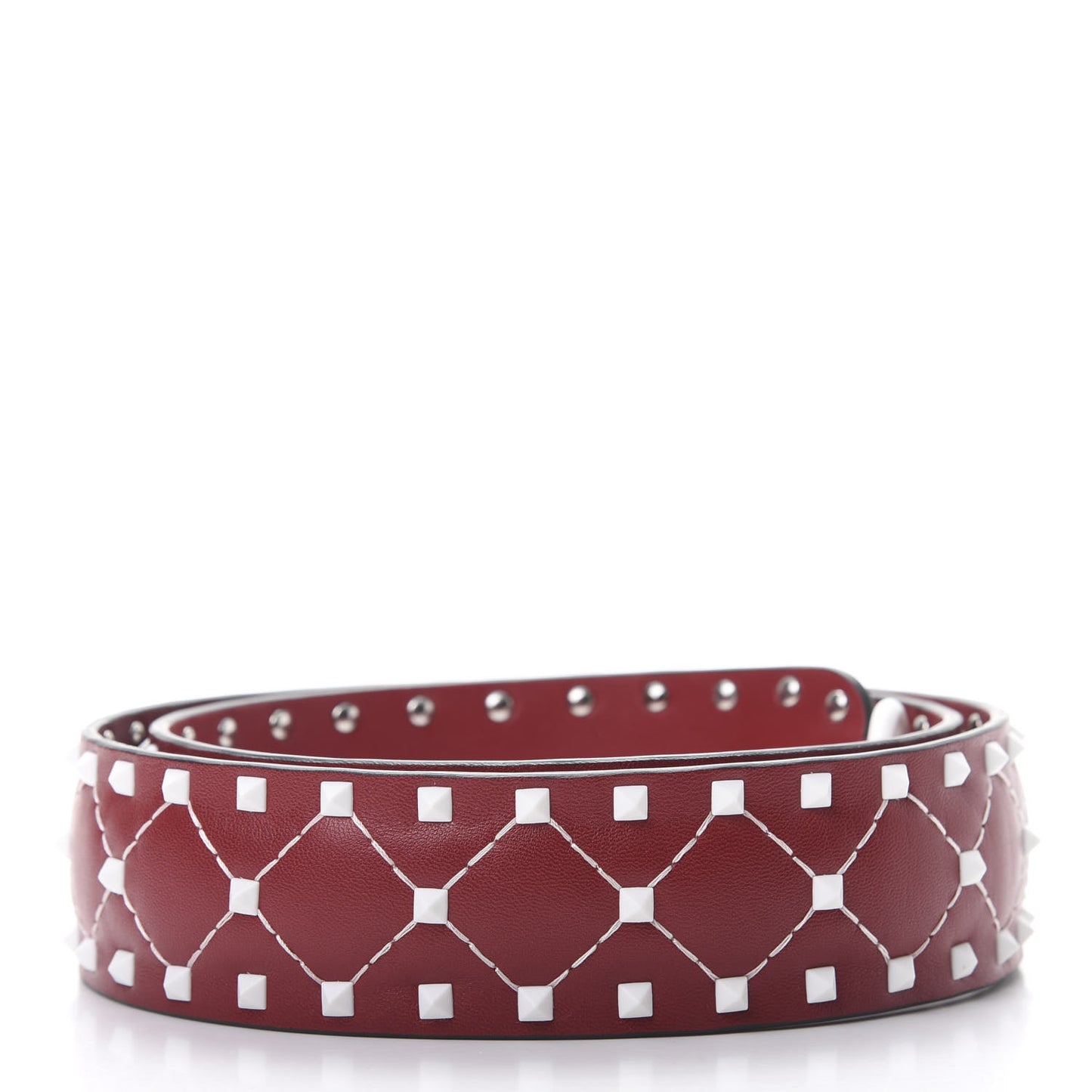 Lambskin Free Rockstud Spike Shoulder Strap Rosso Valentino