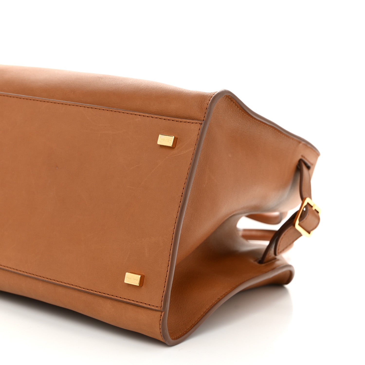 The Row Polished Saddle Calfskin Soft Margaux 12 Cuir 9 of 9