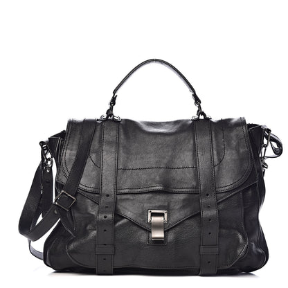 Proenza Schouler Lambskin PS1 Large Satchel Black 1 of 16