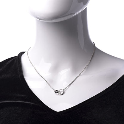 Cartier 18K White Gold Interlocking LOVE Necklace 2 of 7