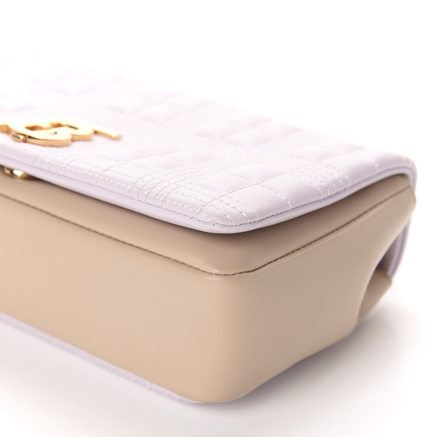 Lambskin Quilted Small Lola Bag Pale Thistle Soft Fawn