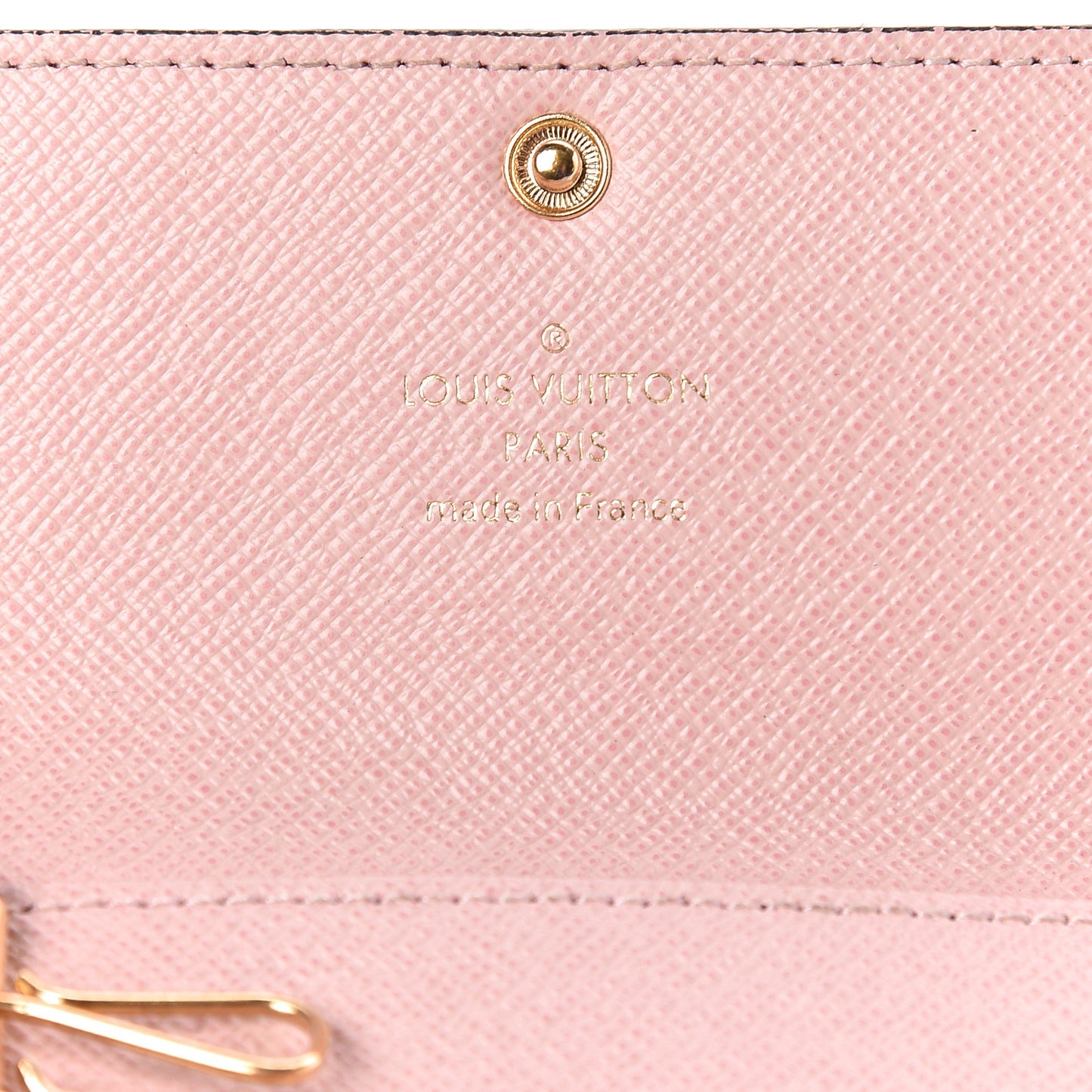 Damier Ebene Multicles 6 Key Holder Rose Ballerine