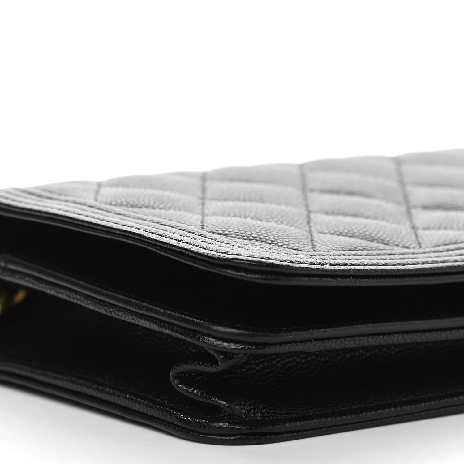 Chanel Caviar Quilted Boy Wallet On Chain WOC Black 10 of 12