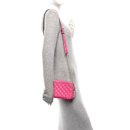 Valentino Garavani Nappa Rockstud Spike Camera Crossbody Bag Blossom 2 of 10