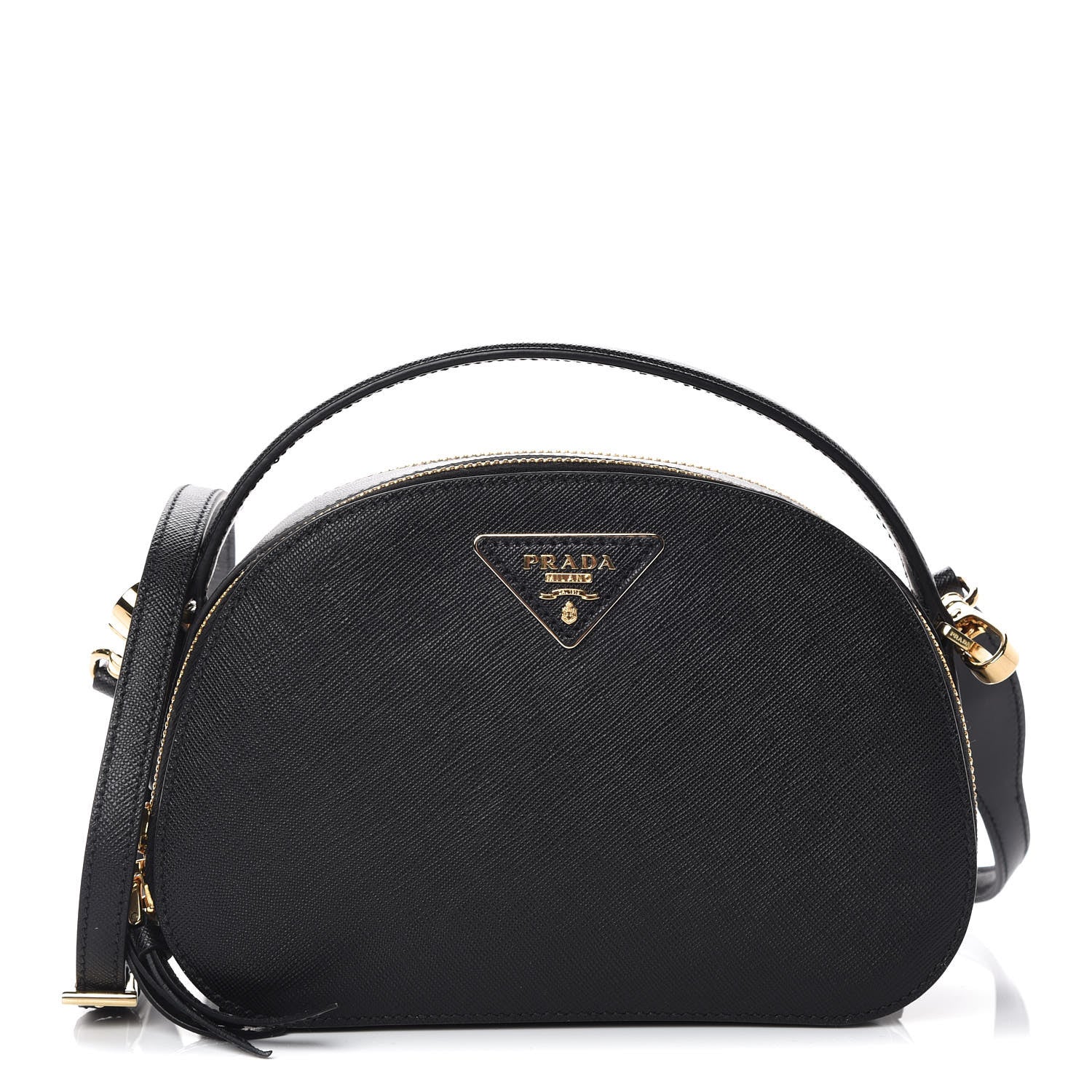 Prada Saffiano Lux Odette Crossbody Black 1 of 11
