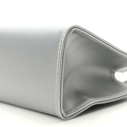 Telfar Metallic Vegan Leather Small Shopping Bag Silver 10 of 12