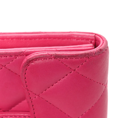 Chanel Lambskin Quilted Flap Card Holder Wallet Pink 13 of 14