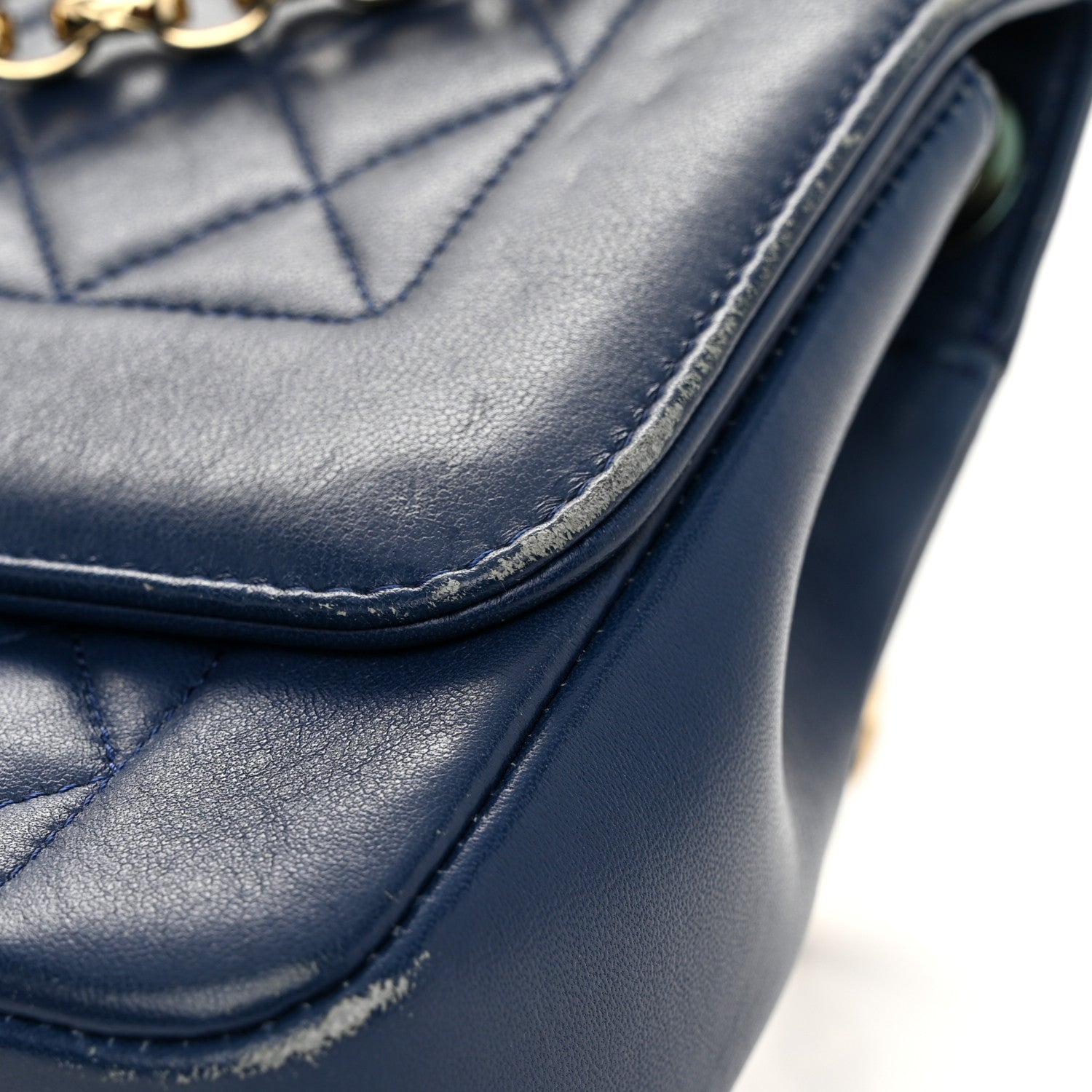 Chanel Lambskin Quilted Large Chic With Me Flap Navy 14 of 15