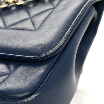 Chanel Lambskin Quilted Large Chic With Me Flap Navy 14 of 15