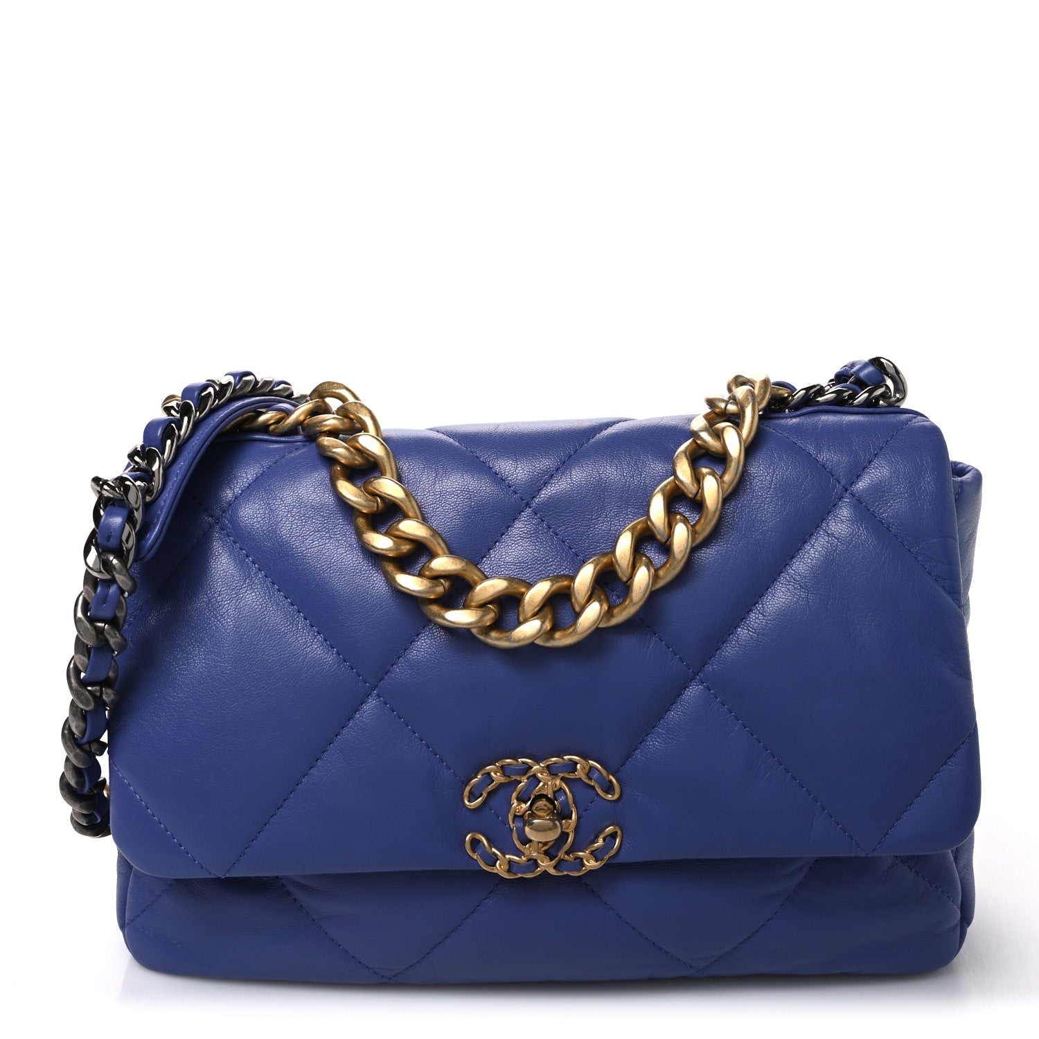 Chanel Lambskin Quilted Large Chanel 19 Flap Purple 1 of 10