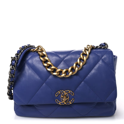 Chanel Lambskin Quilted Large Chanel 19 Flap Purple 1 of 10