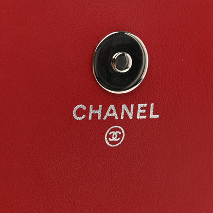 Chanel Patent Strass Wallet On Chain WOC Red 6 of 15