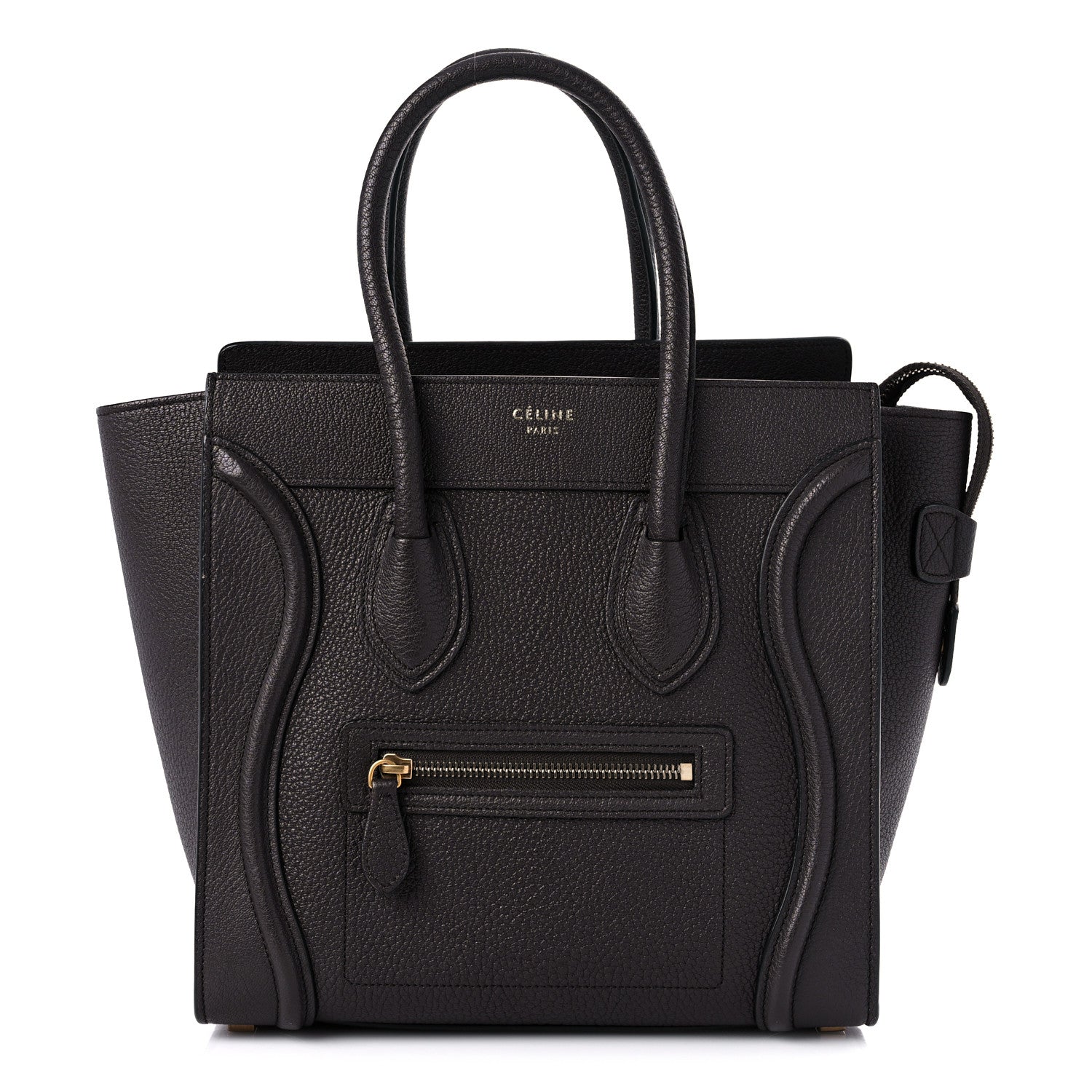 Celine Drummed Calfskin Micro Luggage Brown 1 of 12