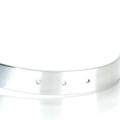 Chanel Calfskin CC Mirror Belt 85 34 Silver 5 of 9