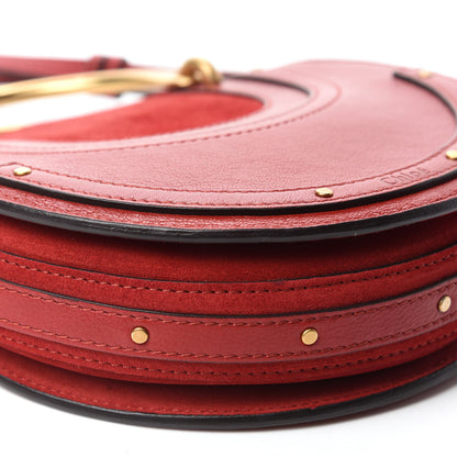 Chloe Calfskin Suede Small Pixie Bag Dahlia Red 6 of 10