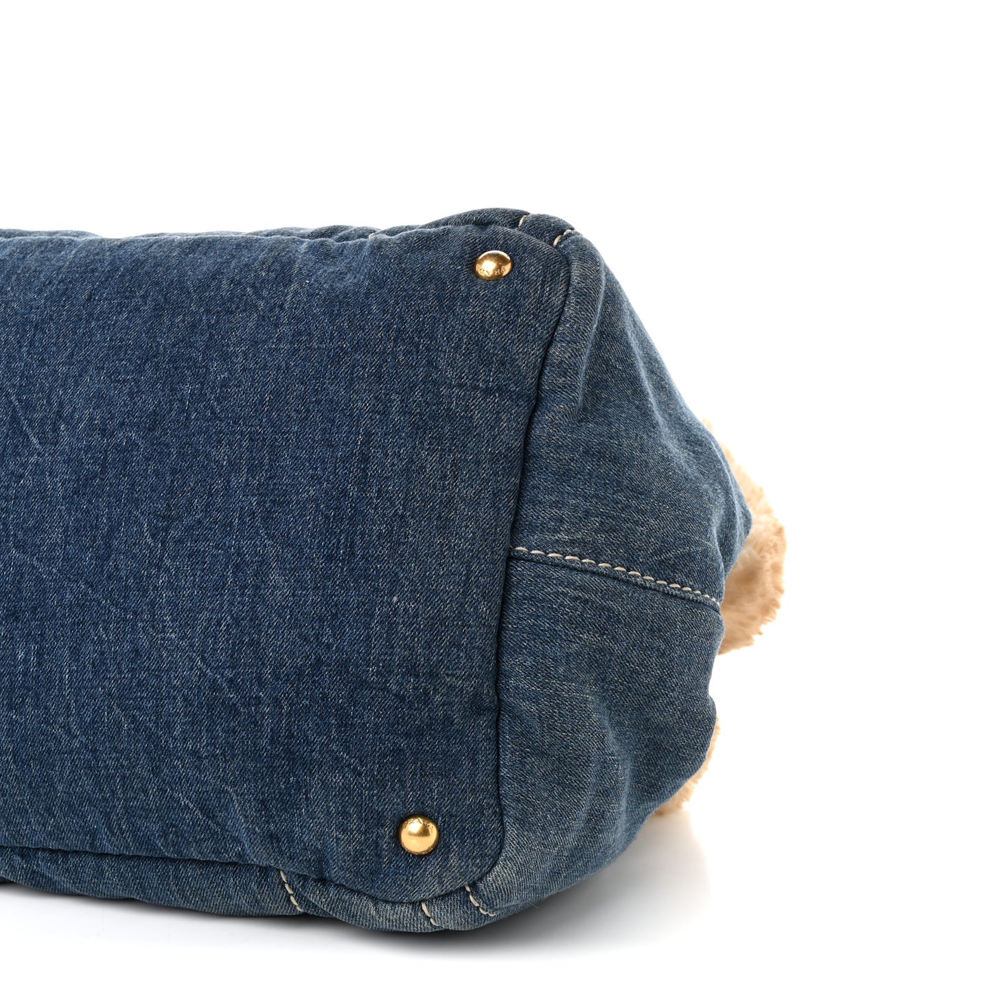 Denim Eco Lapin Logo Tote Avio Cipria