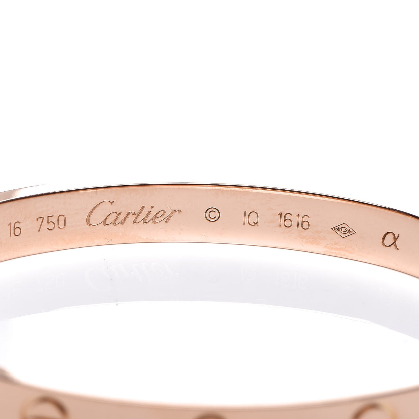 18K Pink Gold LOVE Bracelet 16