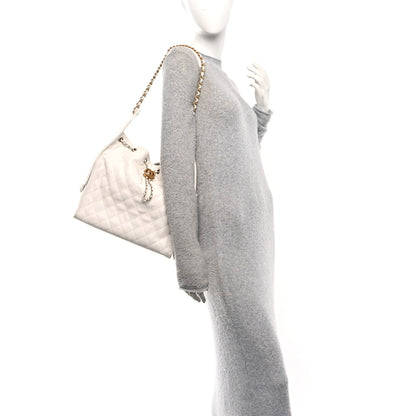 Chanel Caviar Quilted Medium Chanel 25 Handbag White 2 of 11