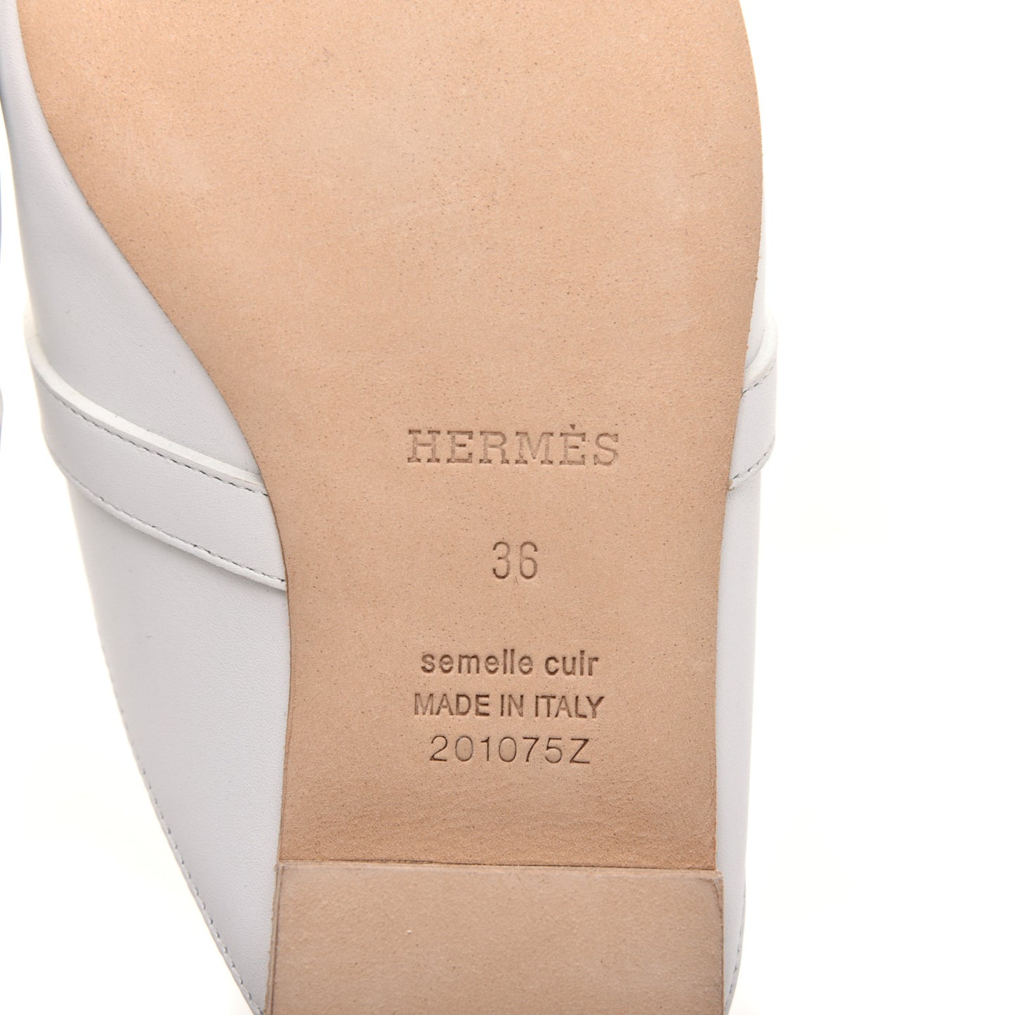 Calfskin Oz Mules 36 White