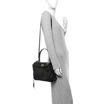 Balenciaga Natural Smooth Calfskin Small Rodeo Top Handle Handbag Black 2 of 9