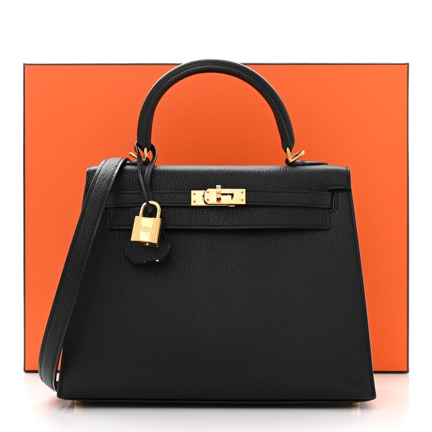 Chevre Mysore Horseshoe Kelly Sellier 25 Black