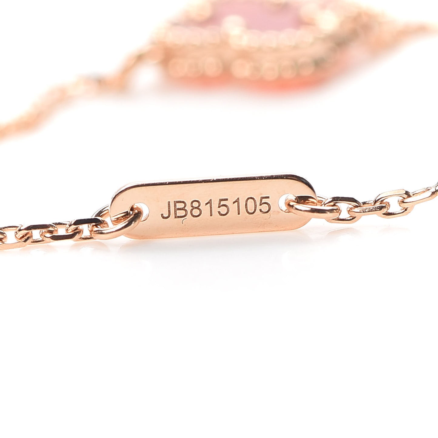 18K Rose Gold Carnelian Sweet Alhambra Bracelet