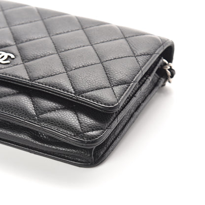 Chanel Caviar Quilted Wallet On Chain WOC Black 10 of 11