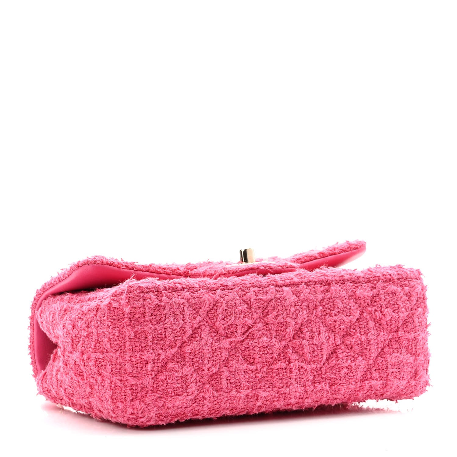 Chanel Cashmere Tweed Quilted Mini Rectangular Flap Fuchsia 4 of 11
