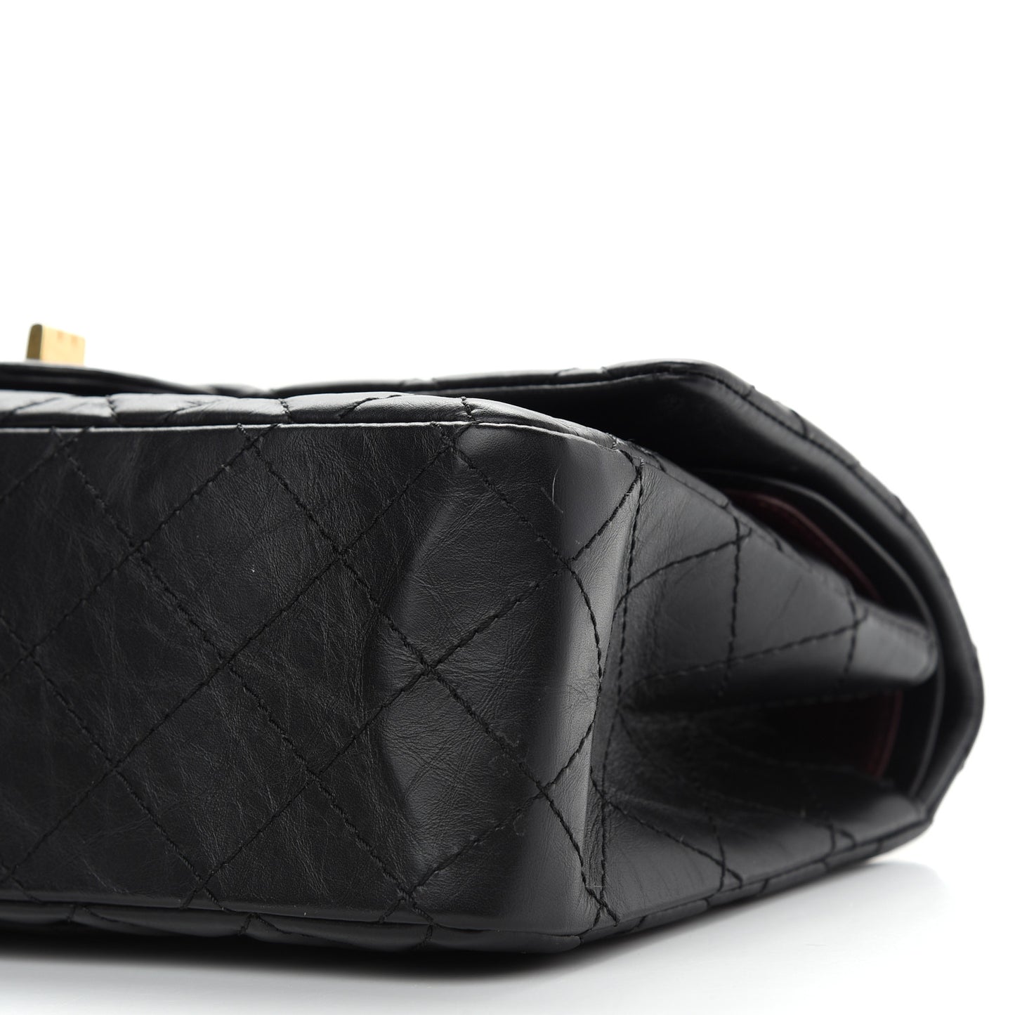 Aged Calfskin Quilted 2.55 Reissue 226 Flap Black