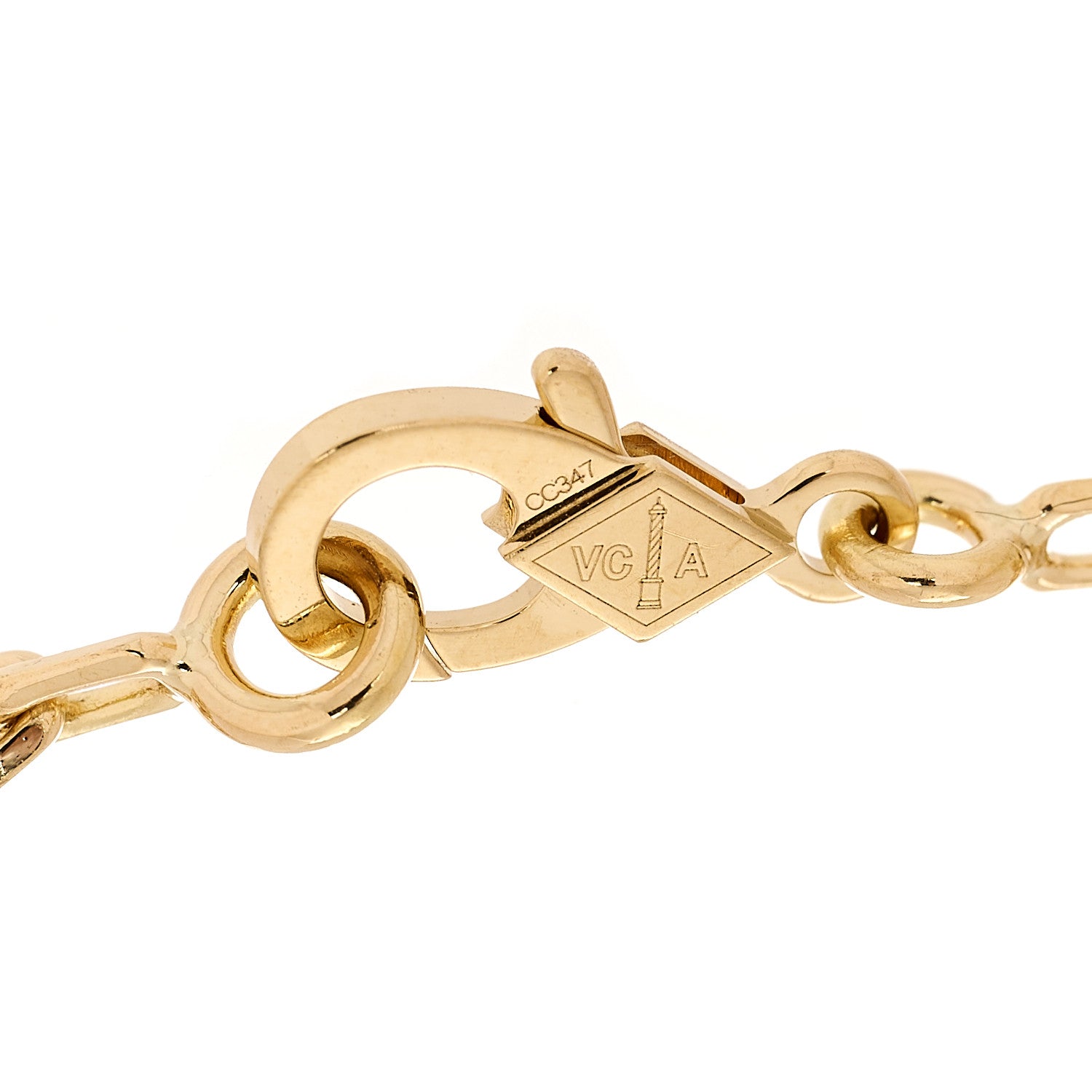 Van Cleef & Arpels 18K Yellow Gold Mother of Pearl 5 Motifs Vintage Alhambra Bracelet 4 of 7