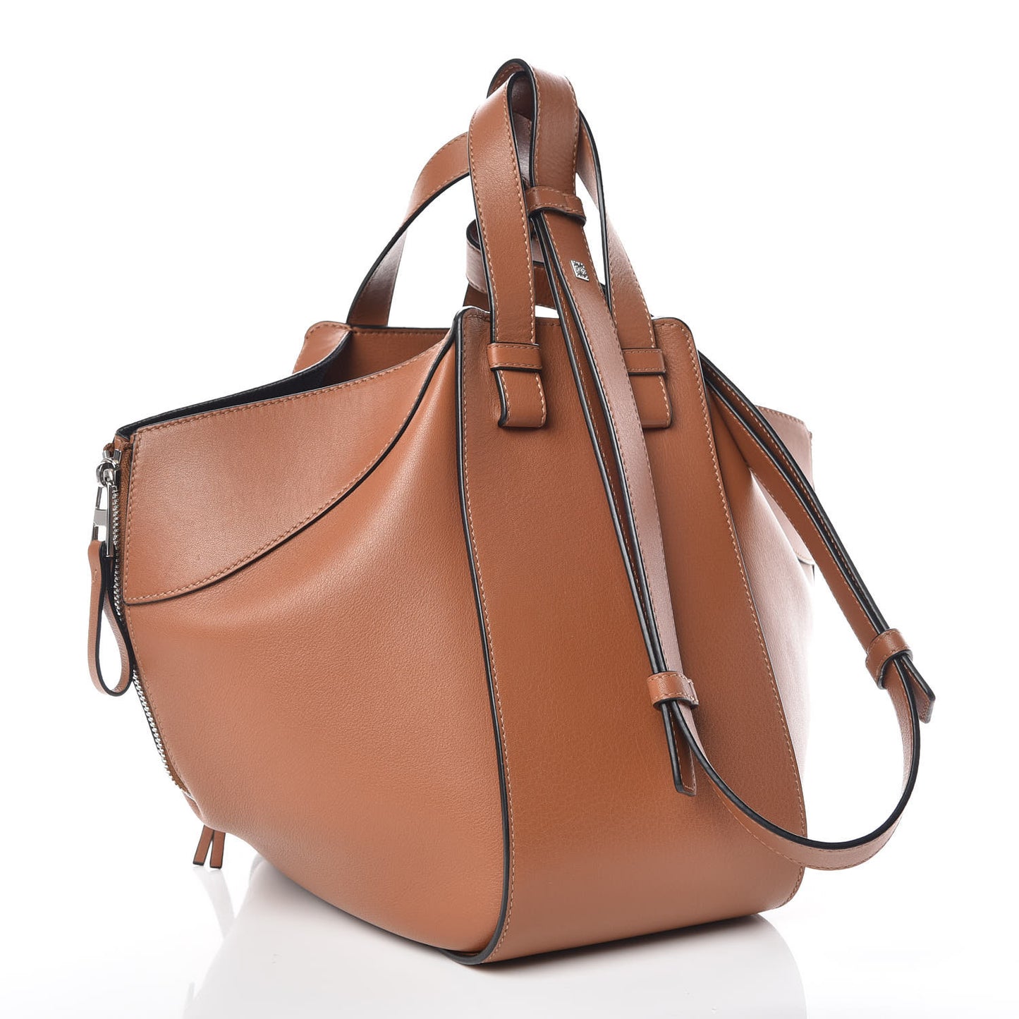 Calfskin Small Hammock Shoulder Bag Tan
