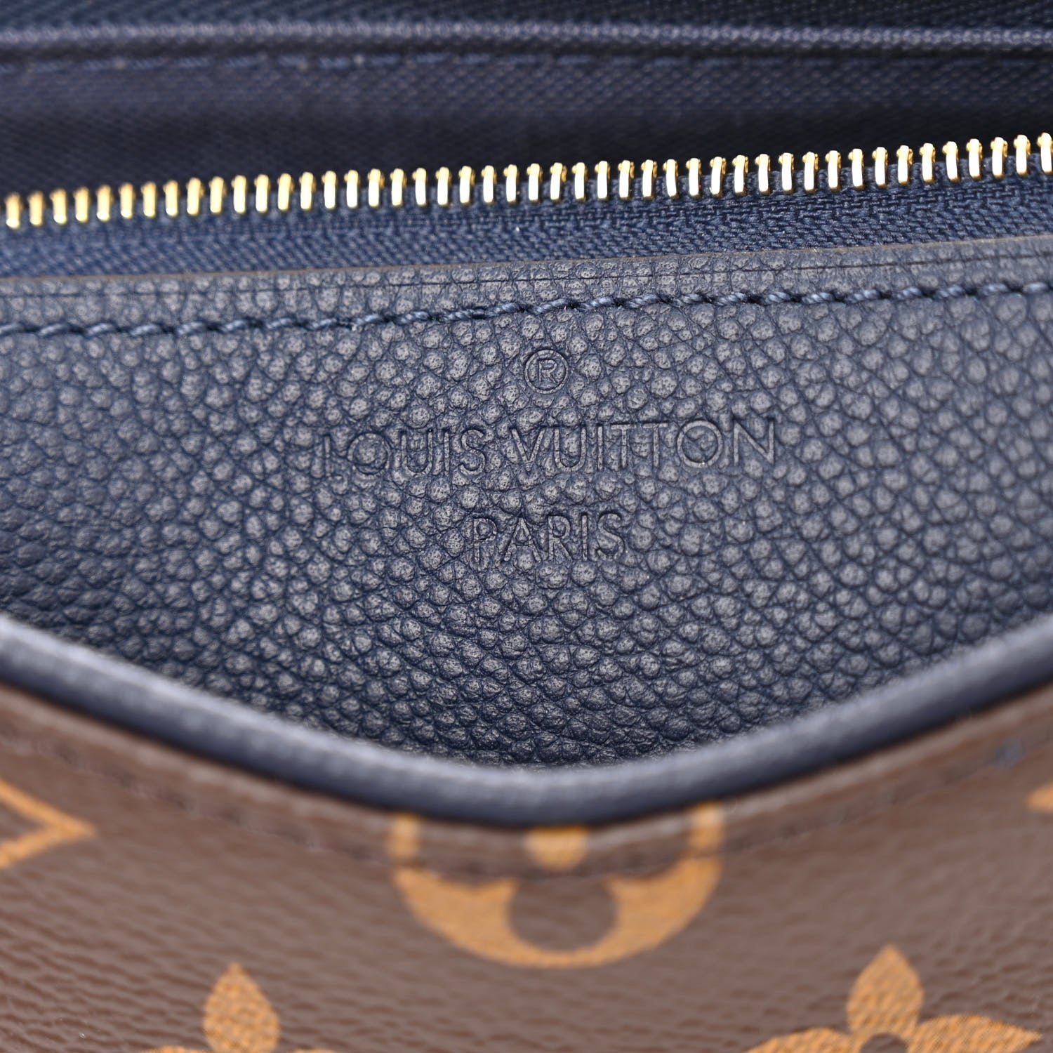 Louis Vuitton LOUIS VUITTON Monogram Pallas Clutch Blue Marine 7 of 10