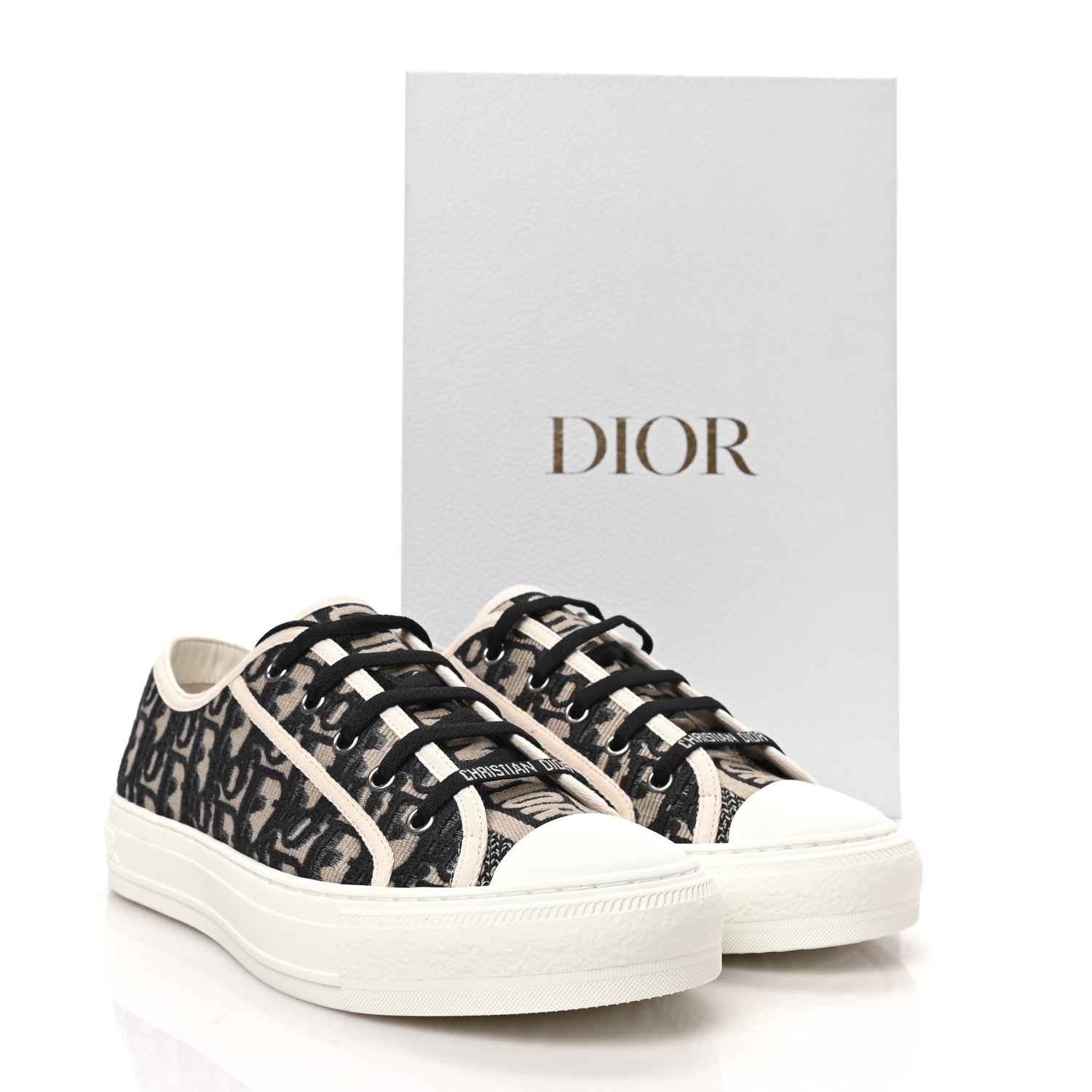 Christian Dior Canvas Oblique Walk'N'Dior Low Top Sneakers 41 Deep Blue 8 of 8