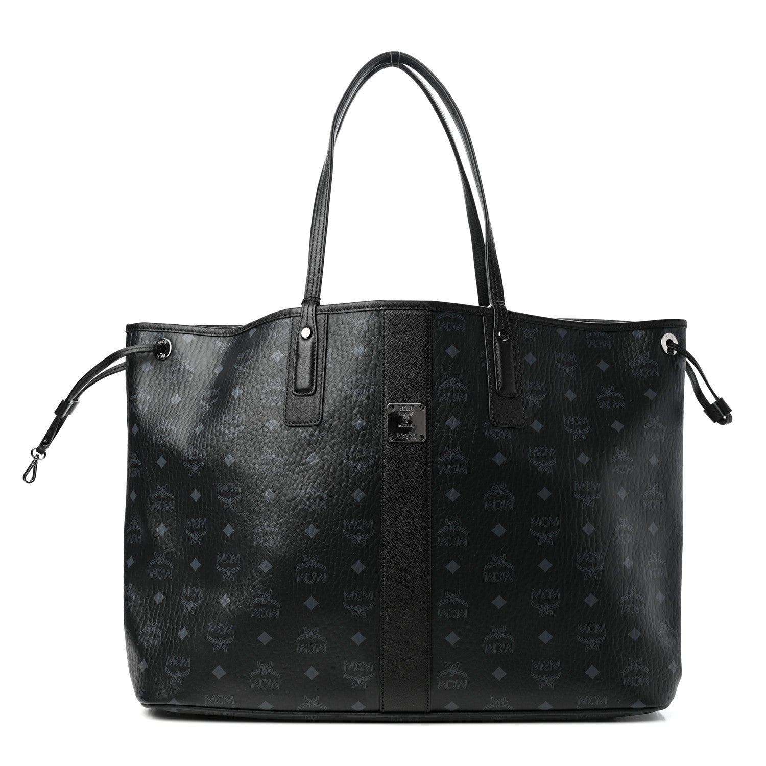 MCM Visetos Large Liz Reversible Shopper Tote Black 1 of 8
