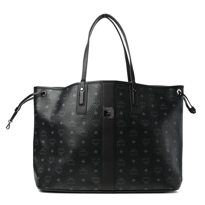 MCM Visetos Large Liz Reversible Shopper Tote Black 1 of 8