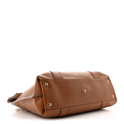 Salvatore Ferragamo Calfskin Large Sookie Satchel Brown 4 of 9