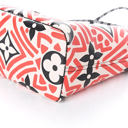 Louis Vuitton Monogram Giant Crafty Neverfull MM Creme Rouge Black 8 of 8