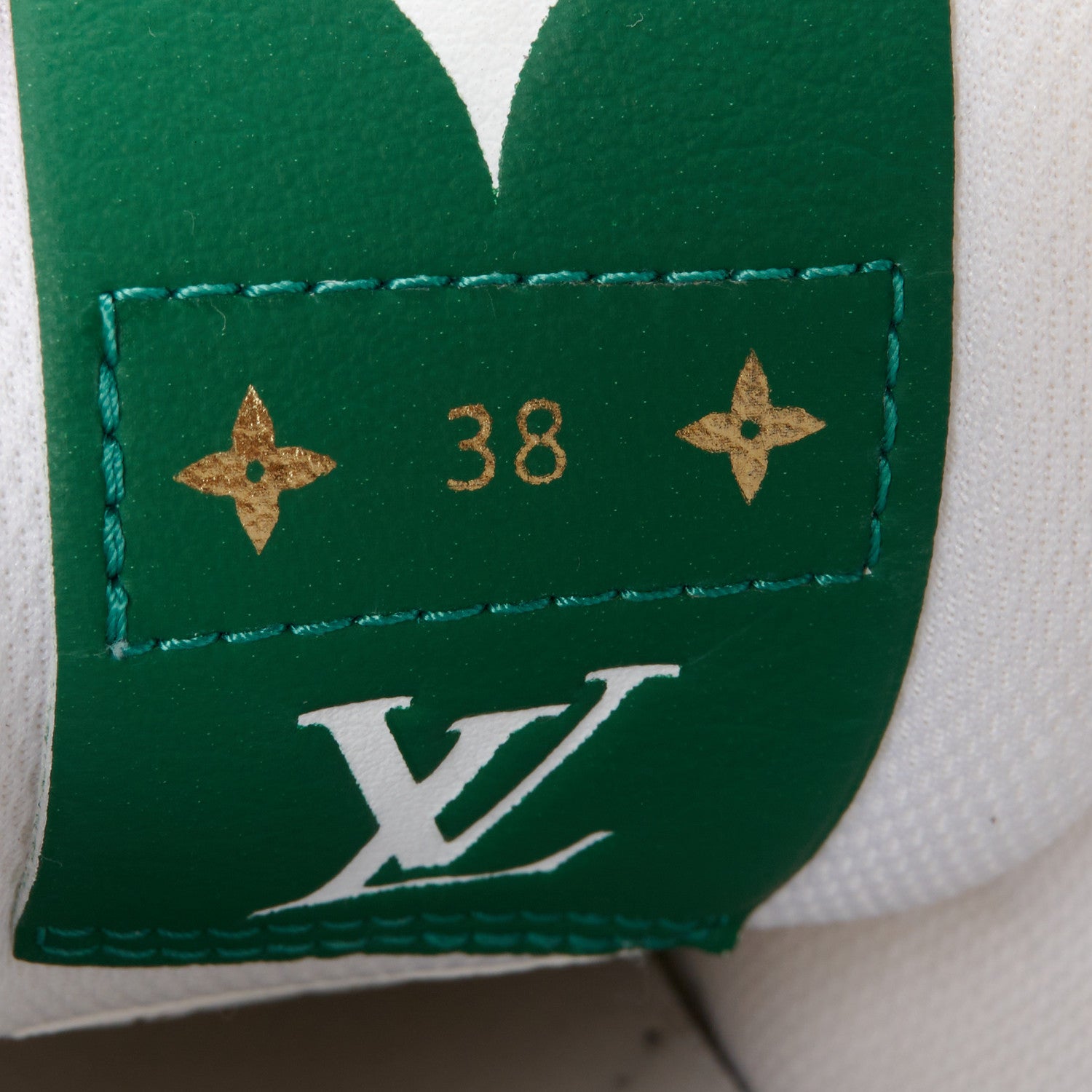Louis Vuitton Calfskin Monogram Charlie Sneakers 38 White Grey Green 9 of 9