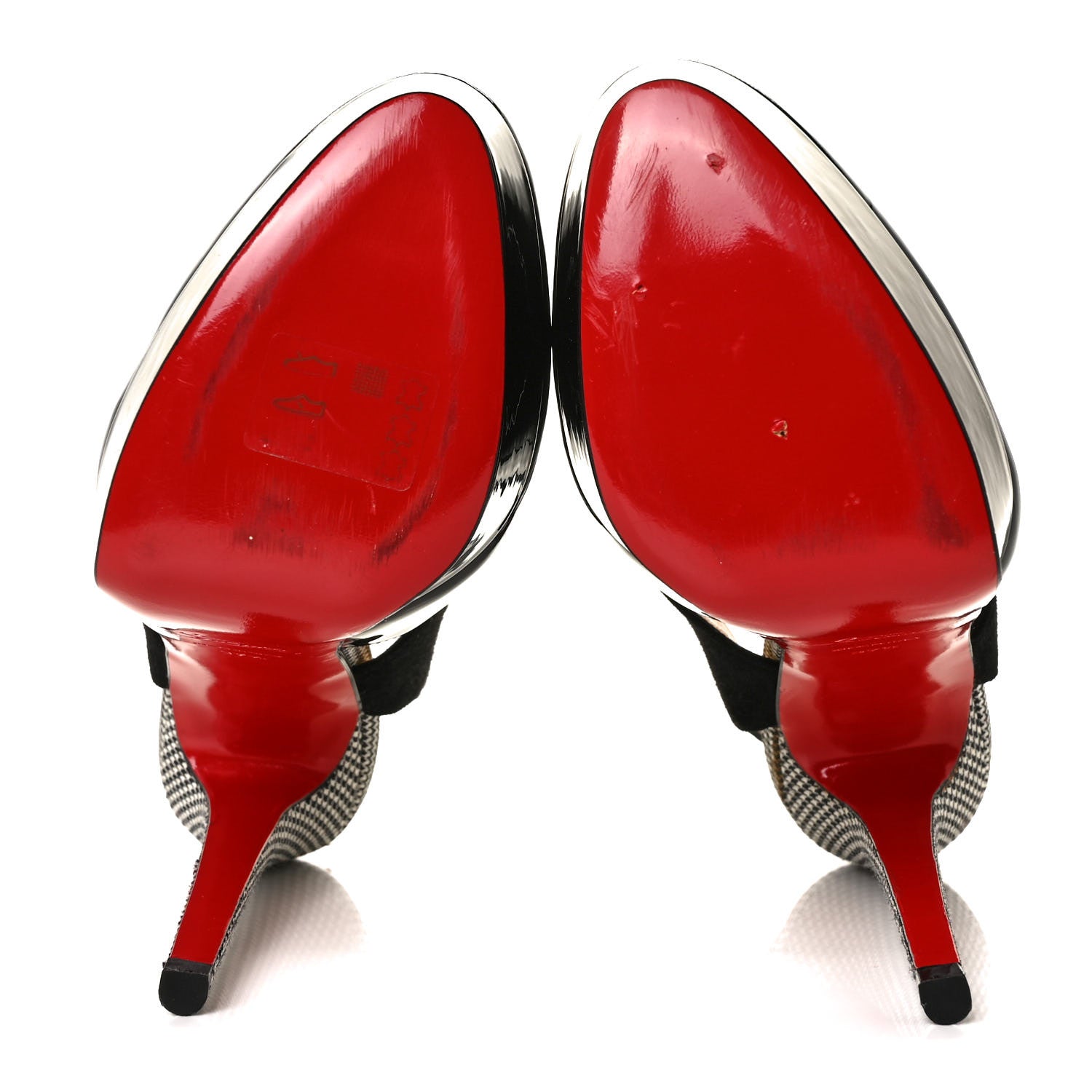 Christian Louboutin Patent Pumps Black 37.5 Black White 5 of 7