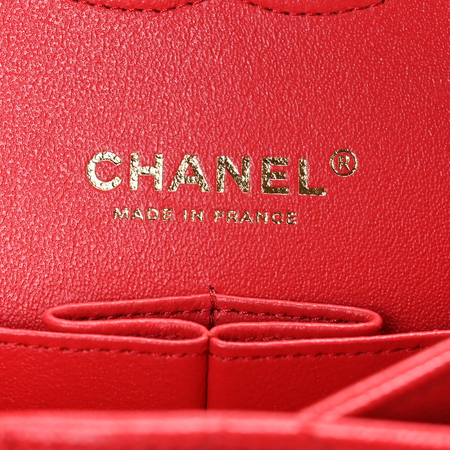 Caviar Quilted Medium Double Flap Red