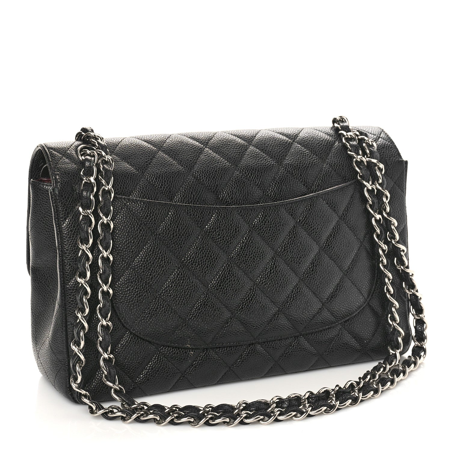 Chanel Caviar Quilted Jumbo Double Flap Black 3 of 17