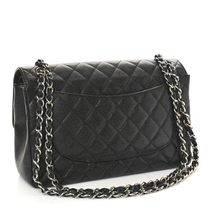 Chanel Caviar Quilted Jumbo Double Flap Black 3 of 17