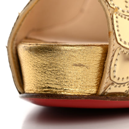 Christian Louboutin Calfskin Crepe Poseidon 120 Pumps 37 Perle 10 of 11