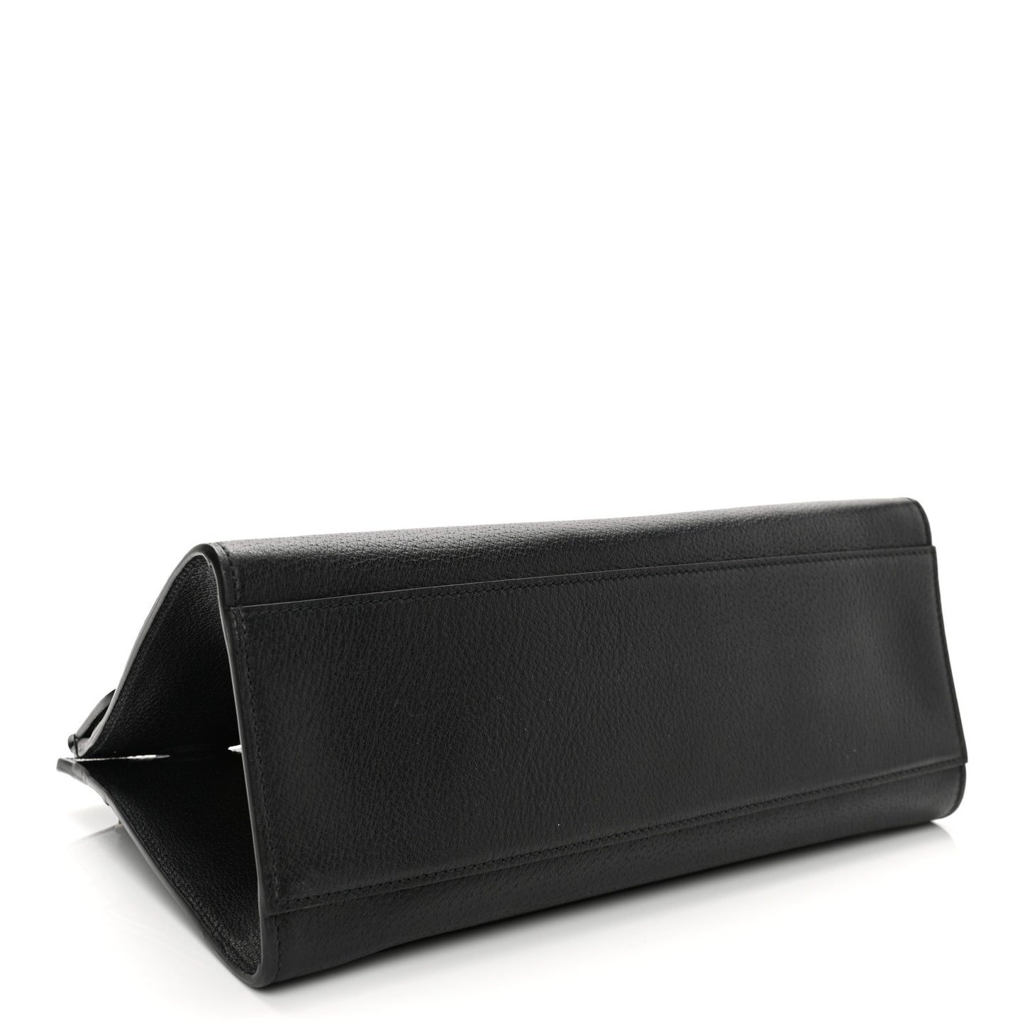 Grained Calfskin Web Crystal Butterfly Stripe Medium Totem Top Handle Bag Black