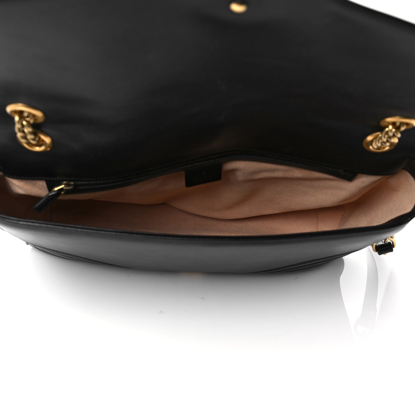 Calfskin Matelasse Large GG Marmont Shoulder Bag Black
