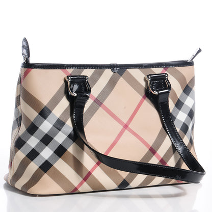 Burberry Supernova Check Stanton Tote Black 3 of 8