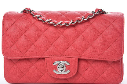 Chanel Caviar Quilted Mini Rectangular Flap Light Red 8 of 11