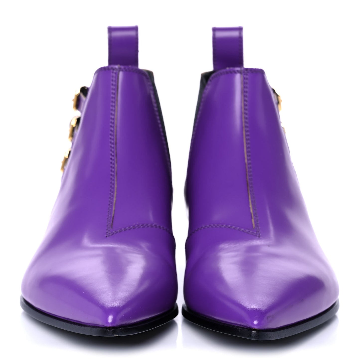Cordovan Lux Ankle Boots 37 Shine Purple Black