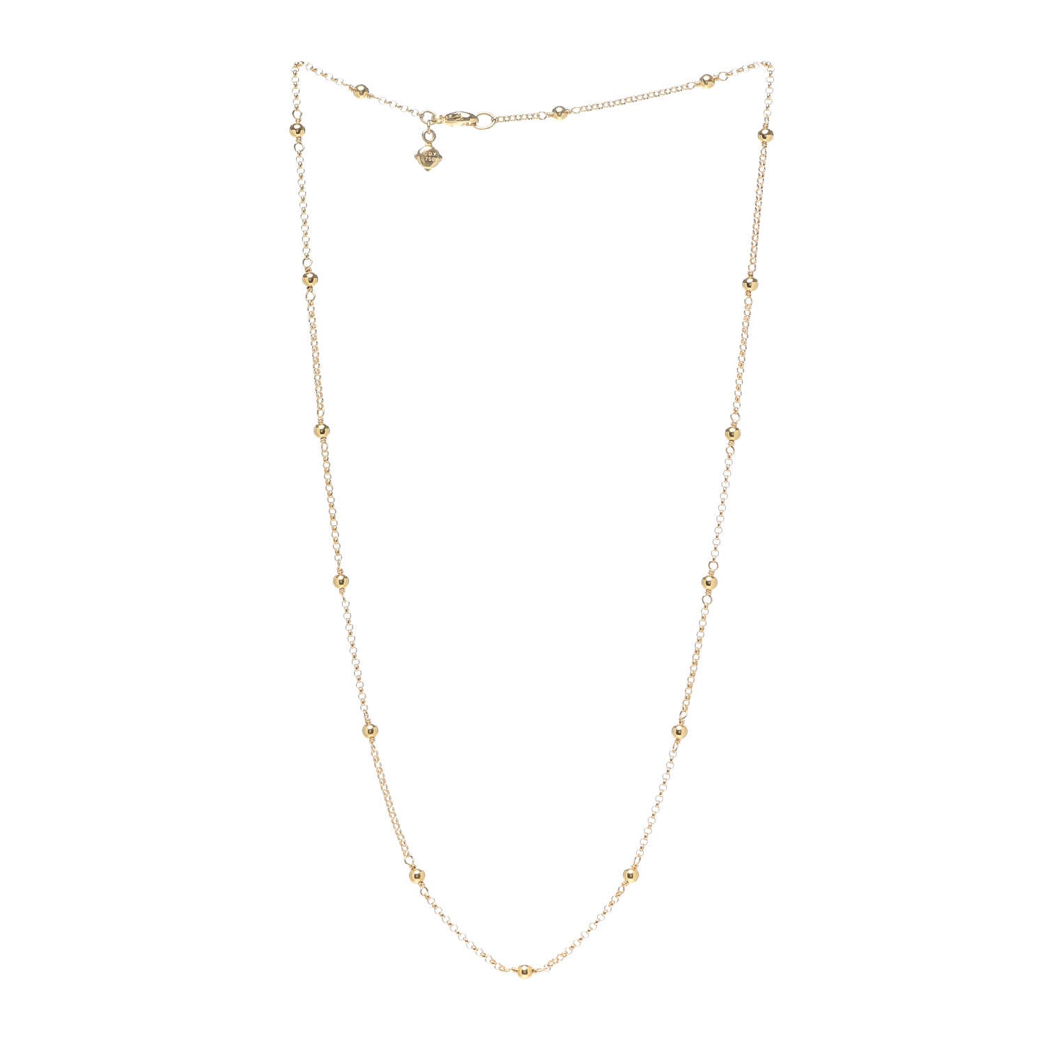 David Yurman 18K Yellow Gold Cable Collectibles Bead and Chain Necklace 2 of 5